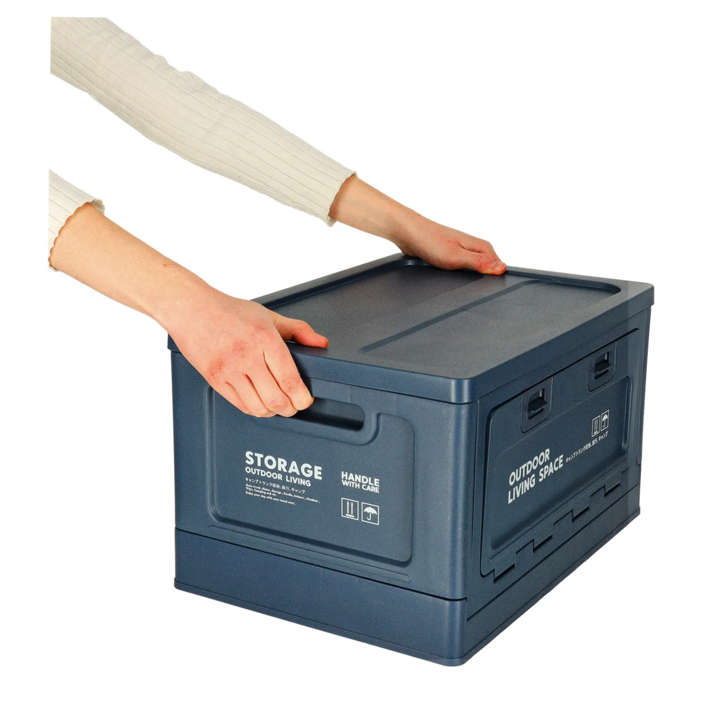 Organizer do bagażnika samochodowy pudełko skrzynka składana 25l granatowa - obrazek 11