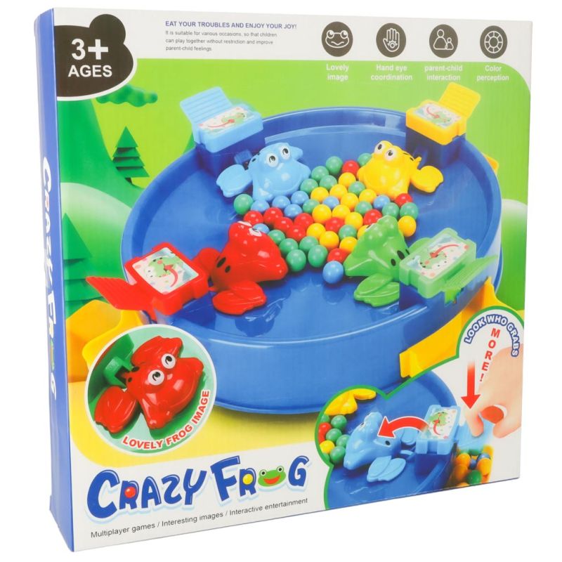 Gra zręcznościowa głodne żabki skaczące żaby 4 graczy 3+ XXL niebieska - obrazek 7