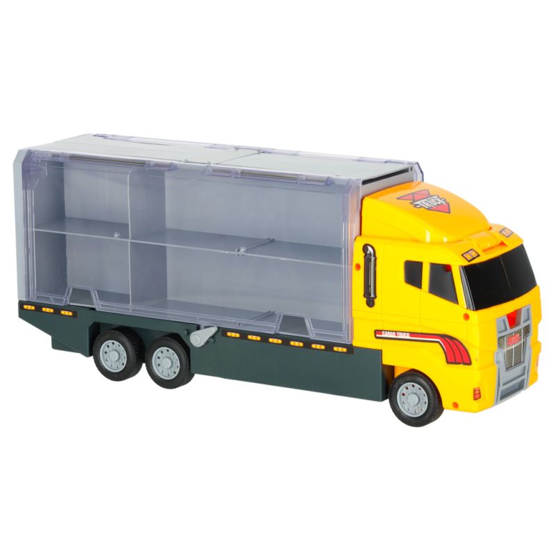 Transporter ciężarówka TIR wyrzutnia + metalowe auta maszyny budowlane - obrazek 7