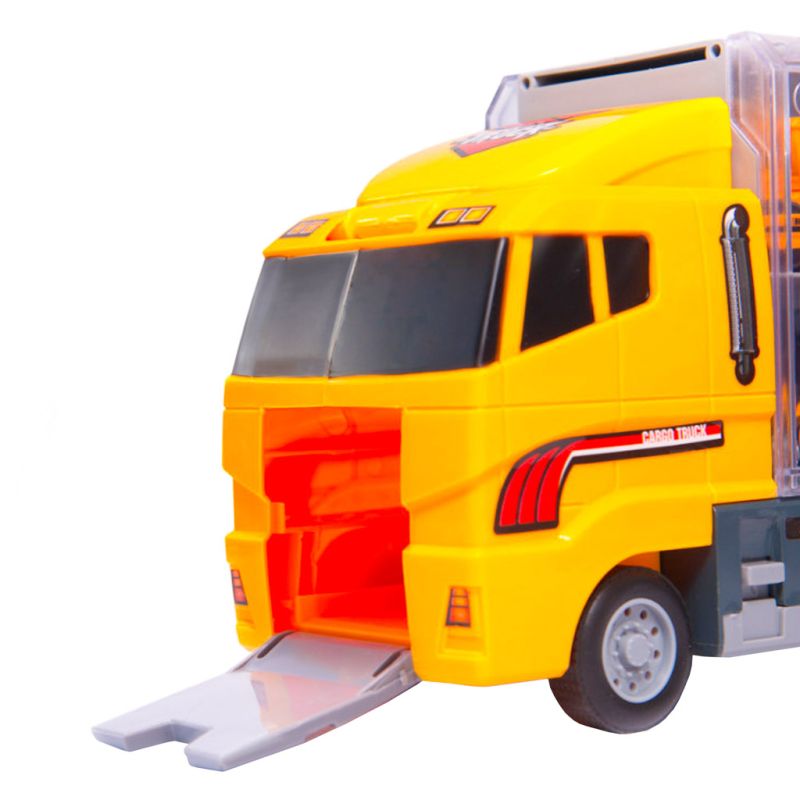 Transporter ciężarówka TIR wyrzutnia + metalowe auta maszyny budowlane - obrazek 9