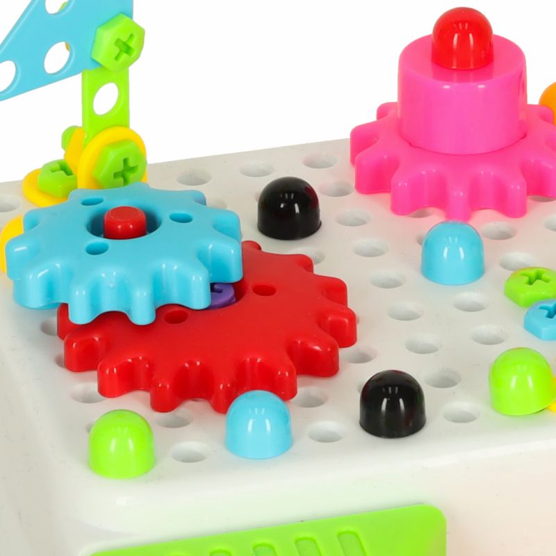 Wkrętarka wiertarka śrubki klocki konstrukcyjne zestaw majsterkowicza walizka 181 elementów - obrazek 6