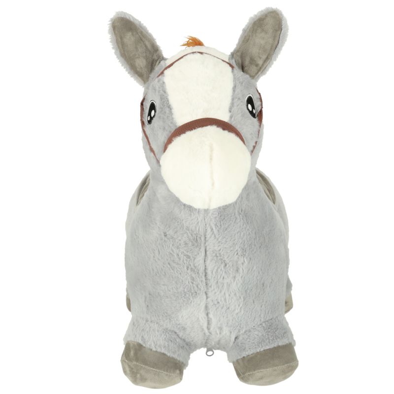 Skoczek dla dzieci gumowy do skakania koń konik z miękkim pokrowcem pompka - obrazek 7