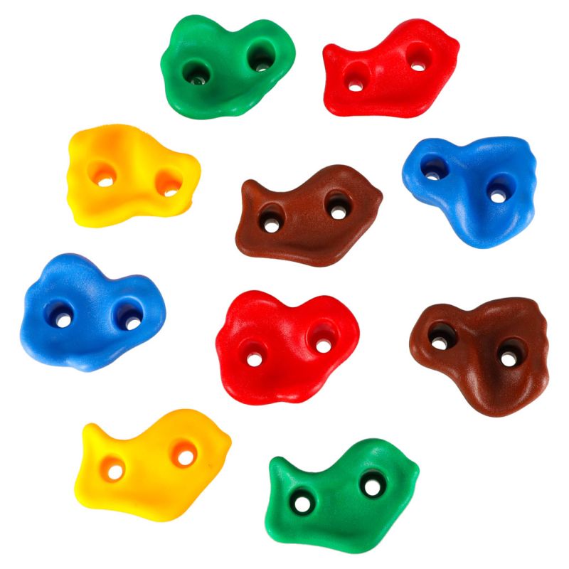 Kamienie wspinaczkowe uchwyty do wspinaczki dla dzieci kolorowe 10 szt + śruby - obrazek 2