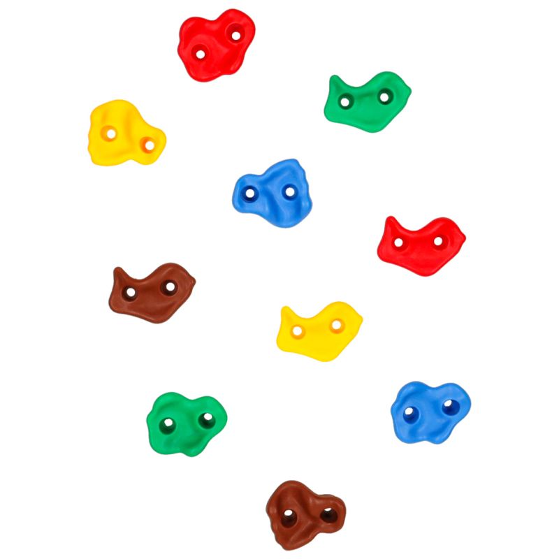 Kamienie wspinaczkowe uchwyty do wspinaczki dla dzieci kolorowe 10 szt + śruby - obrazek 3