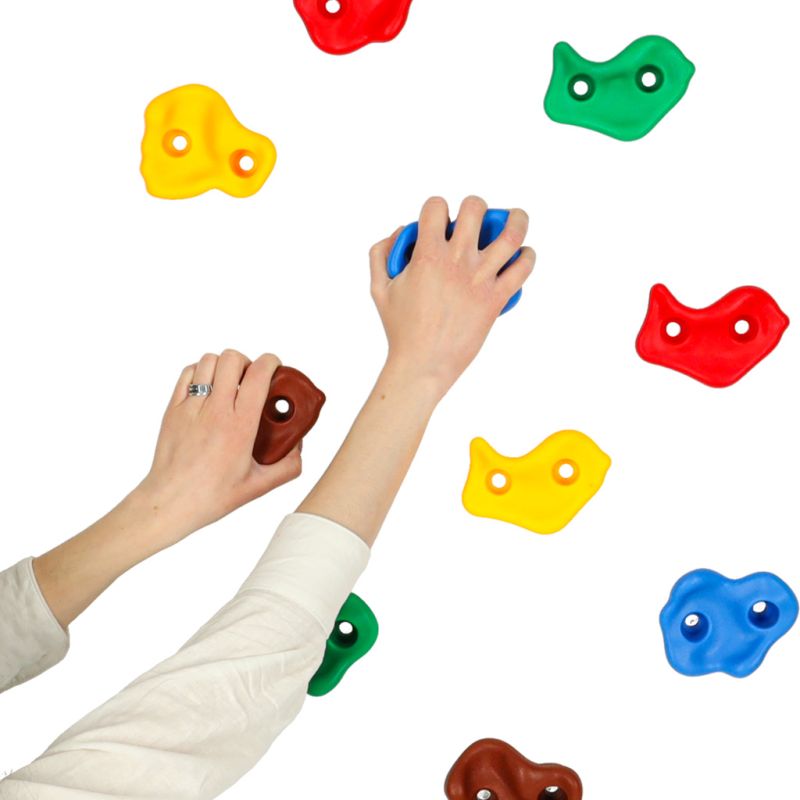 Kamienie wspinaczkowe uchwyty do wspinaczki dla dzieci kolorowe 10 szt + śruby - obrazek 4