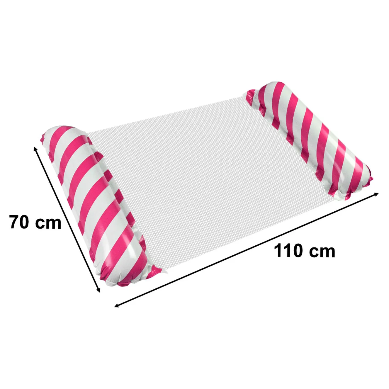 Materac dmuchany plażowy hamak wodny leżak fotel krzesło do pływania basenu różowy