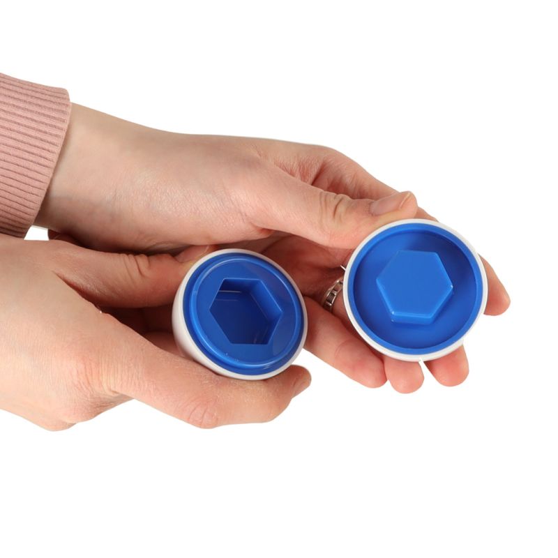 Układanka edukacyjna sorter dopasuj kształty i kolory jajka 6 sztuk - obrazek 5