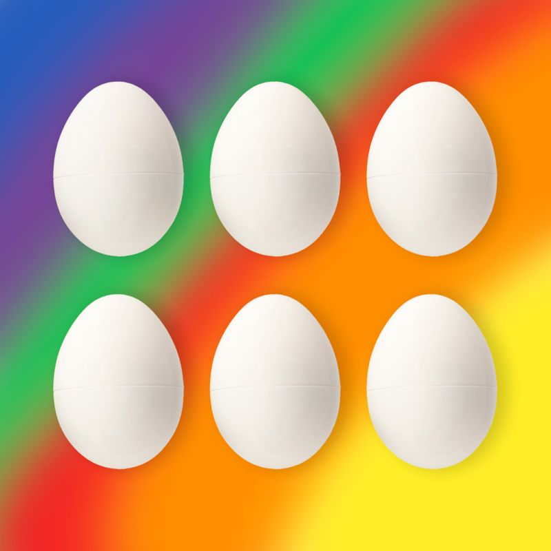 Układanka edukacyjna sorter dopasuj kształty i kolory jajka 6 sztuk - obrazek 7