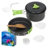 Menażki naczynia turystyczne zestaw kemping garnek patelnia XL