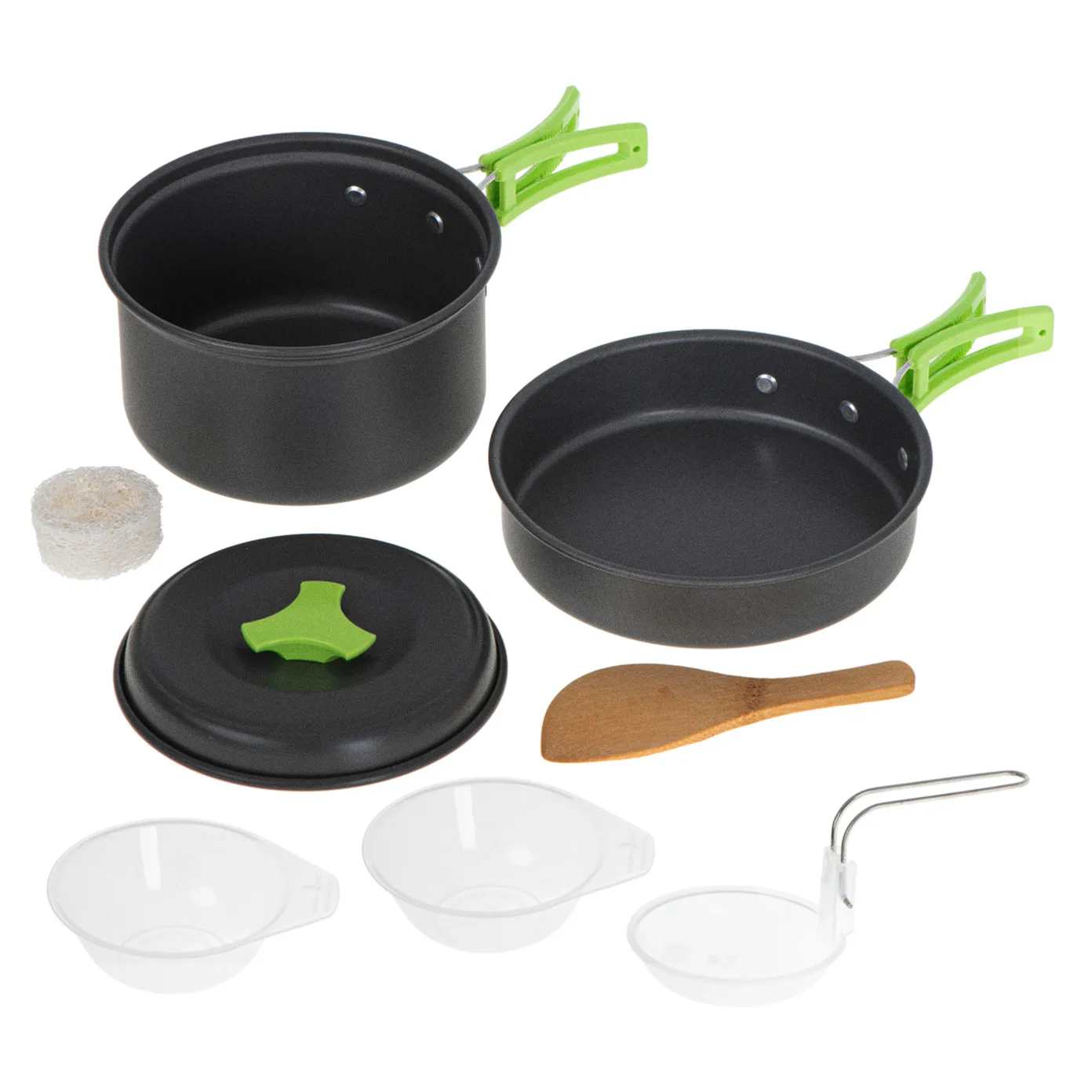 Menażki naczynia turystyczne zestaw kemping garnek patelnia XL