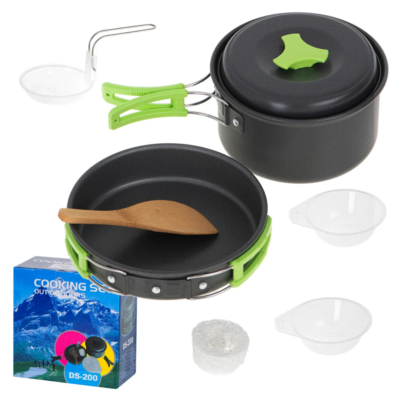 Menażki naczynia turystyczne zestaw kemping garnek patelnia XL