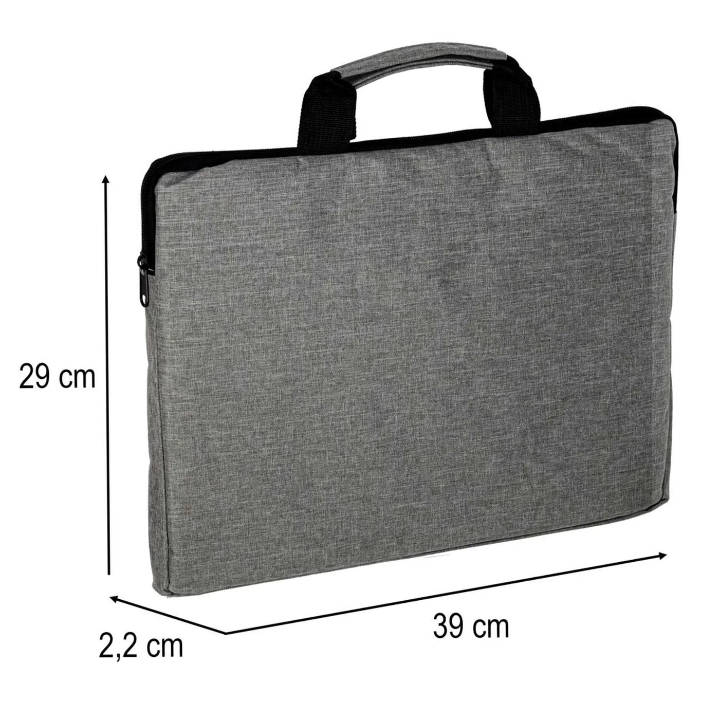 Torba na laptopa 15,6 cali na ramię teczka biznesowa damska męska szara - obrazek 9