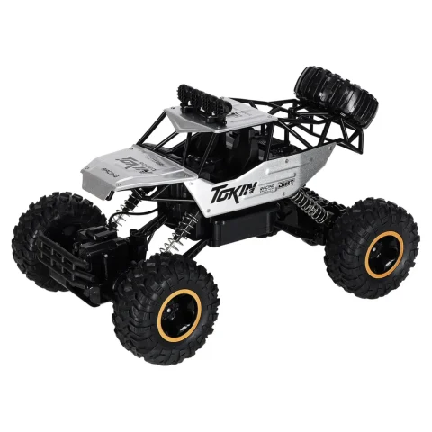 Samochód zdalnie sterowany na pilota RC Rock Crawler 1:12 4WD METAL srebrny